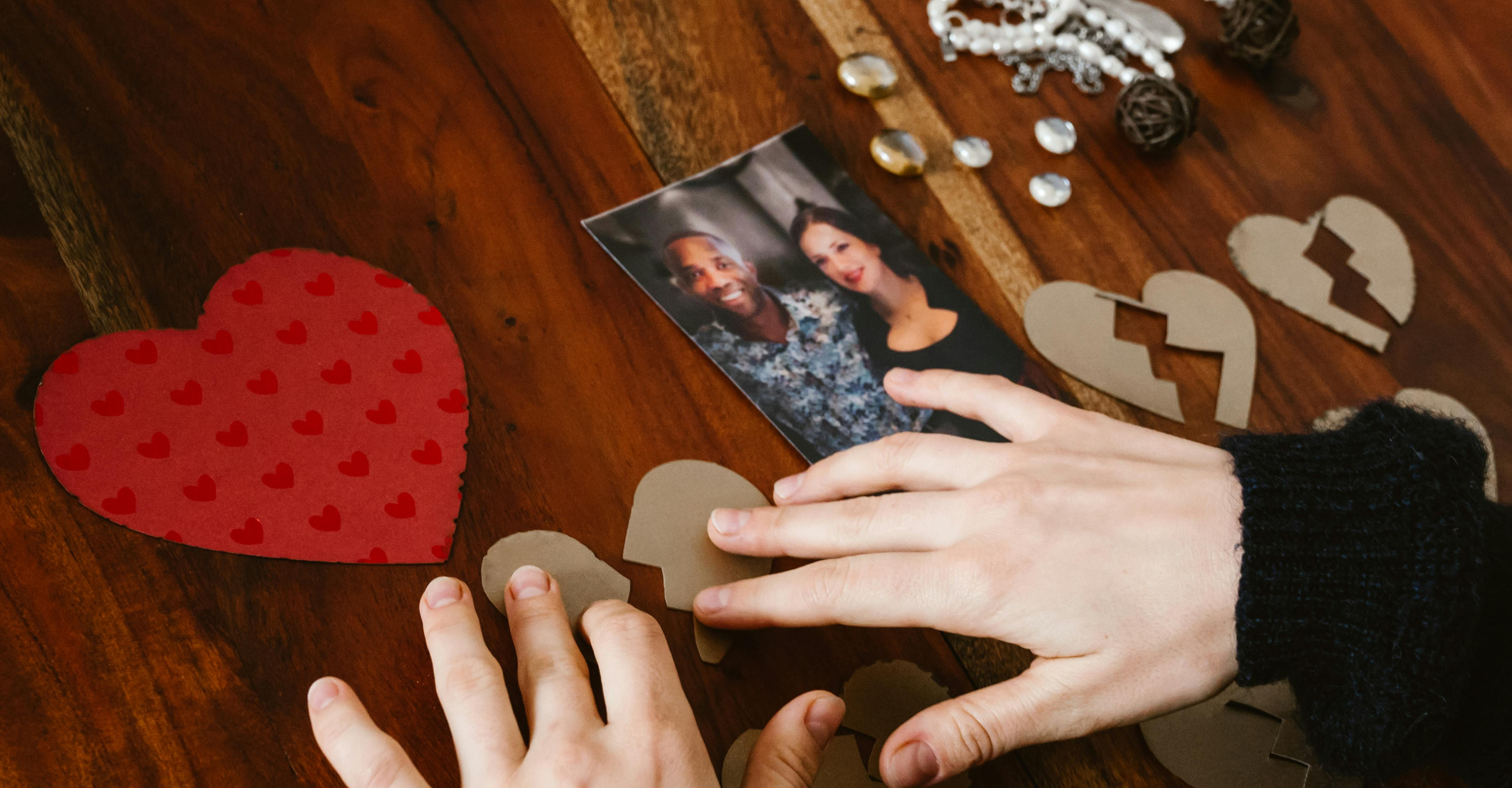 Person Looking Back on Sentimental Items