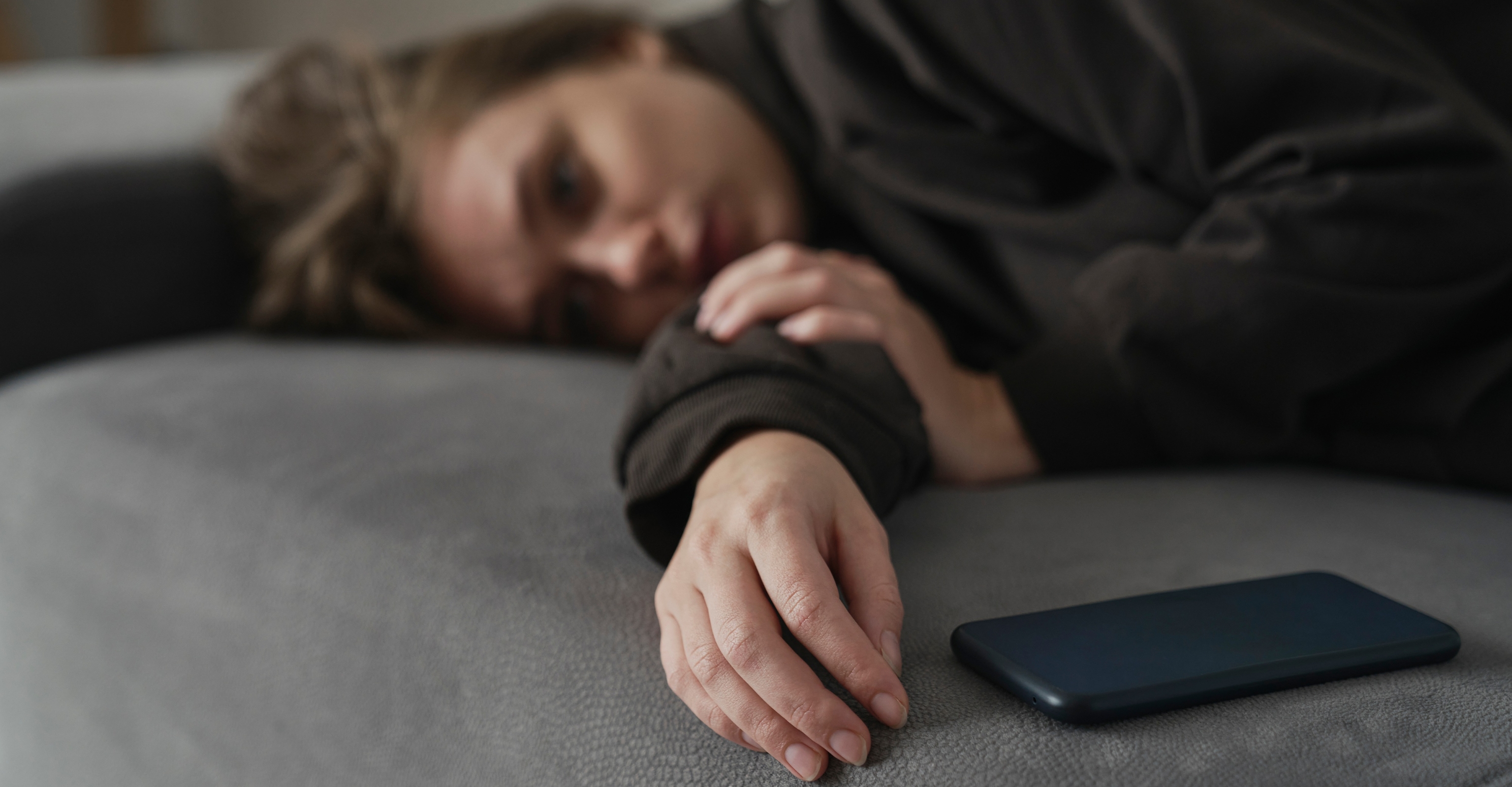 woman looking hopeless